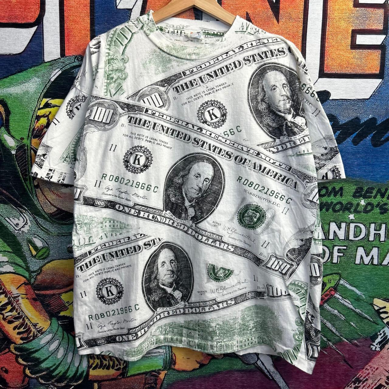 Hundred Dollar Bill All Over Print Tee Size...