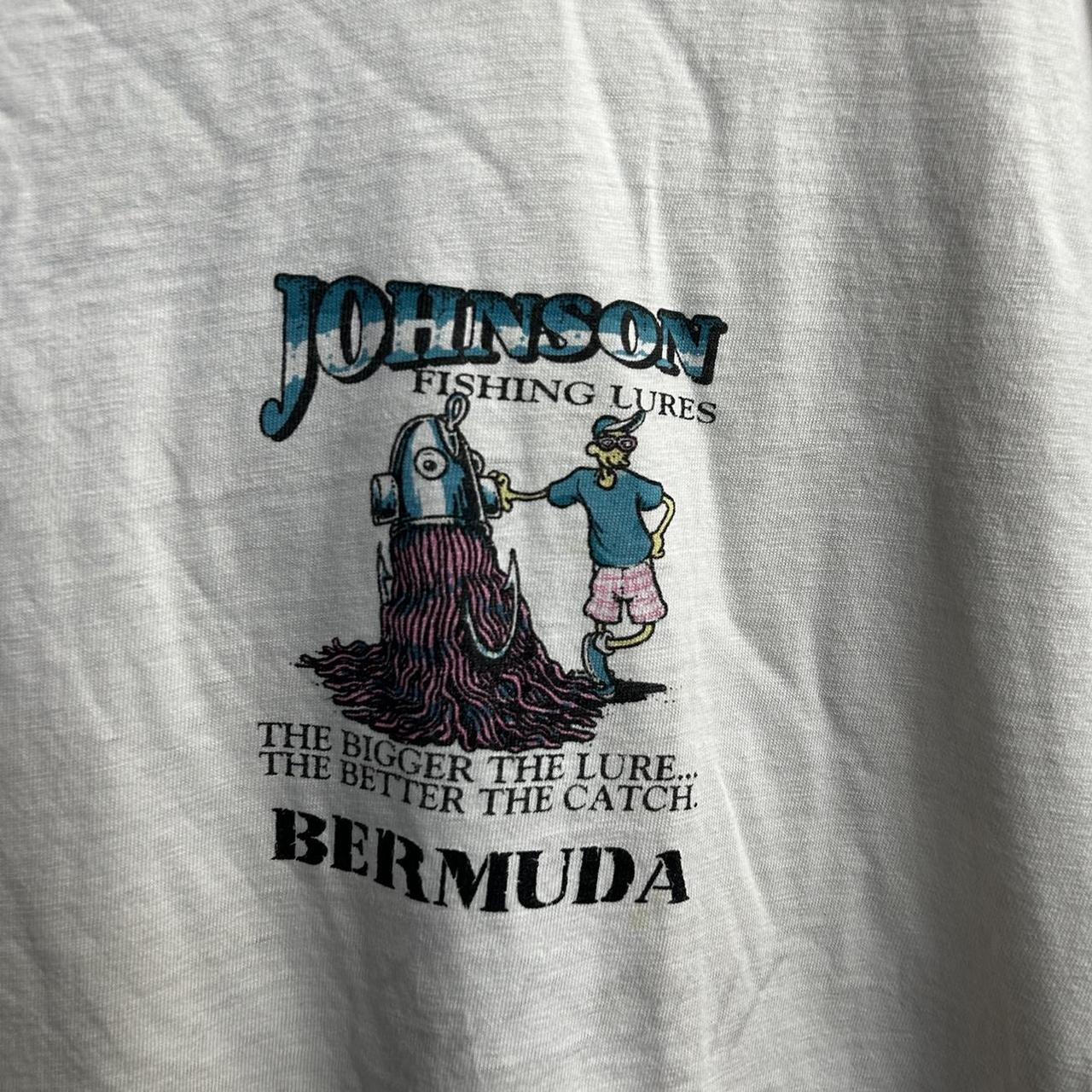 Vintage 90's Big Johnson Fishing Lires Tee Size - Depop