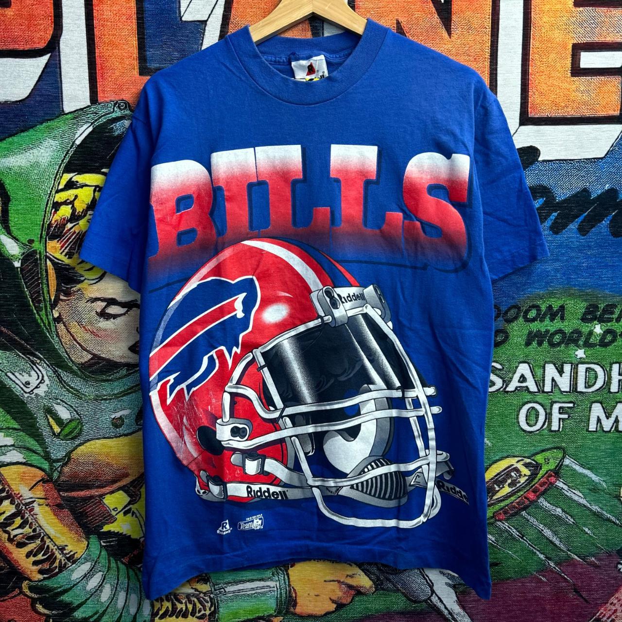 PodDesignShop Buffalo Football Helmet 90's Retro T-Shirt