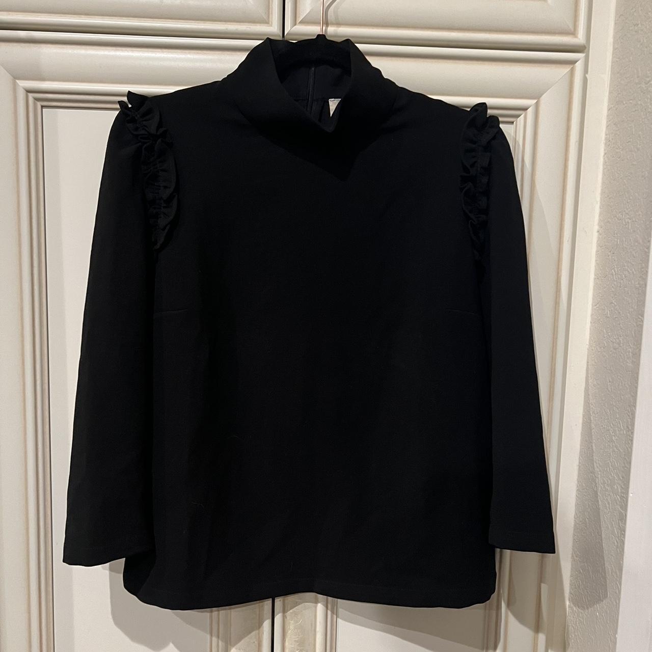 EUC Sezane Jackie Black Blouse 38 Have had this... - Depop