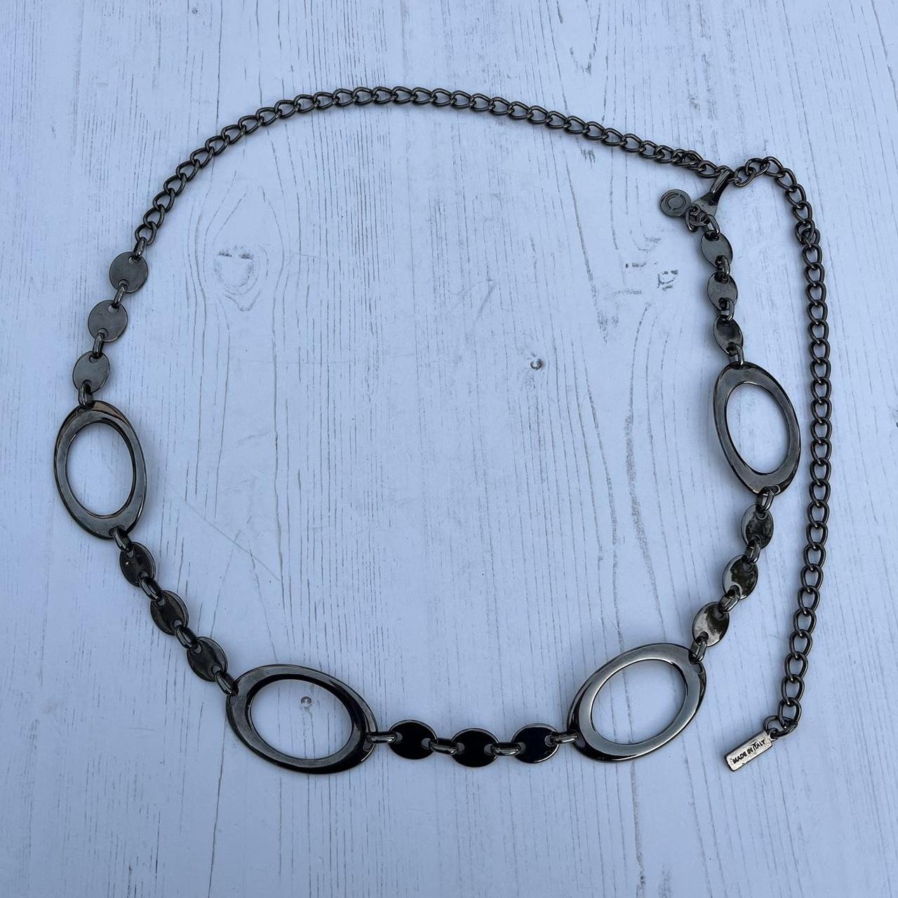 Silver hoop sale chain belt