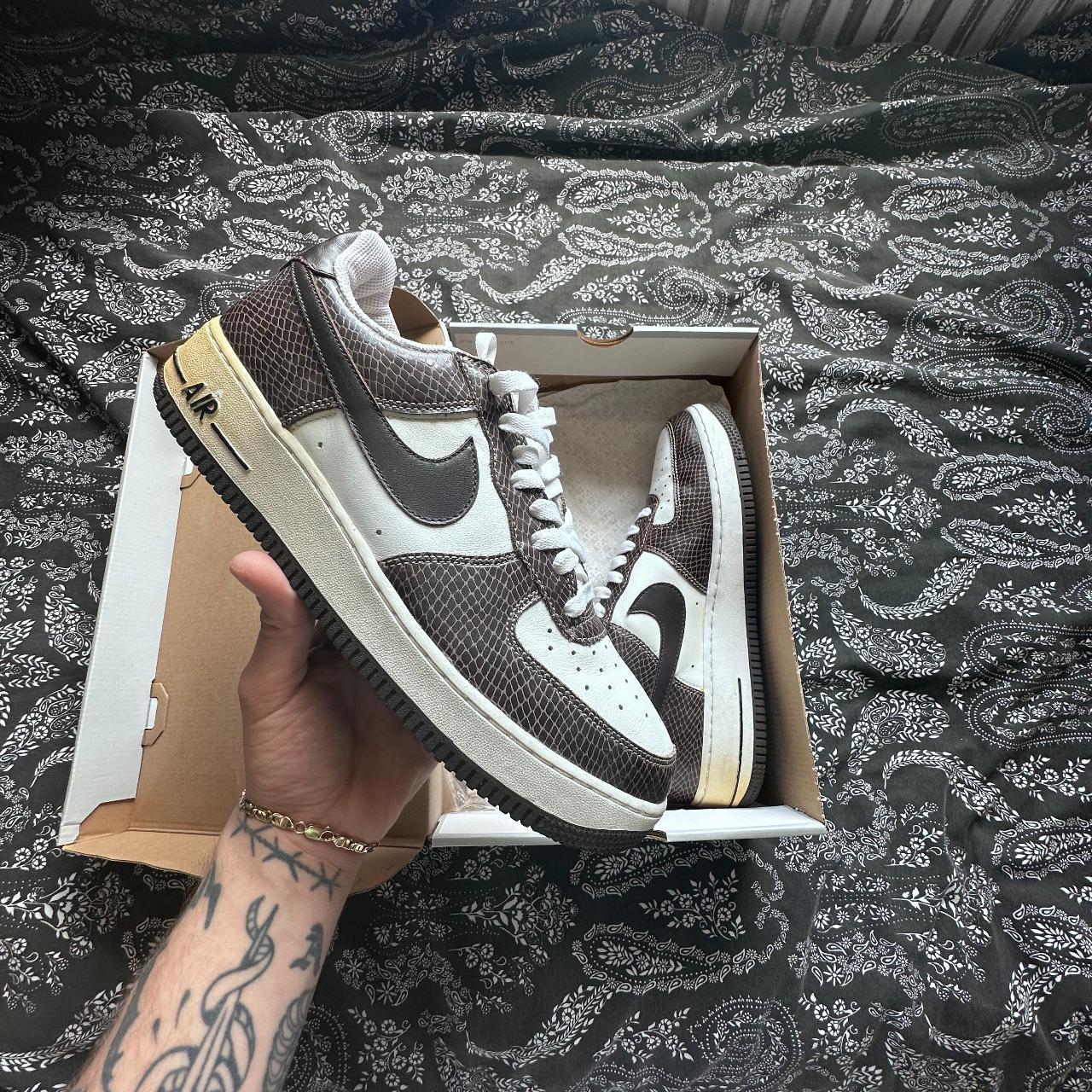 Nike air Force one uk Brown snake skin Depop