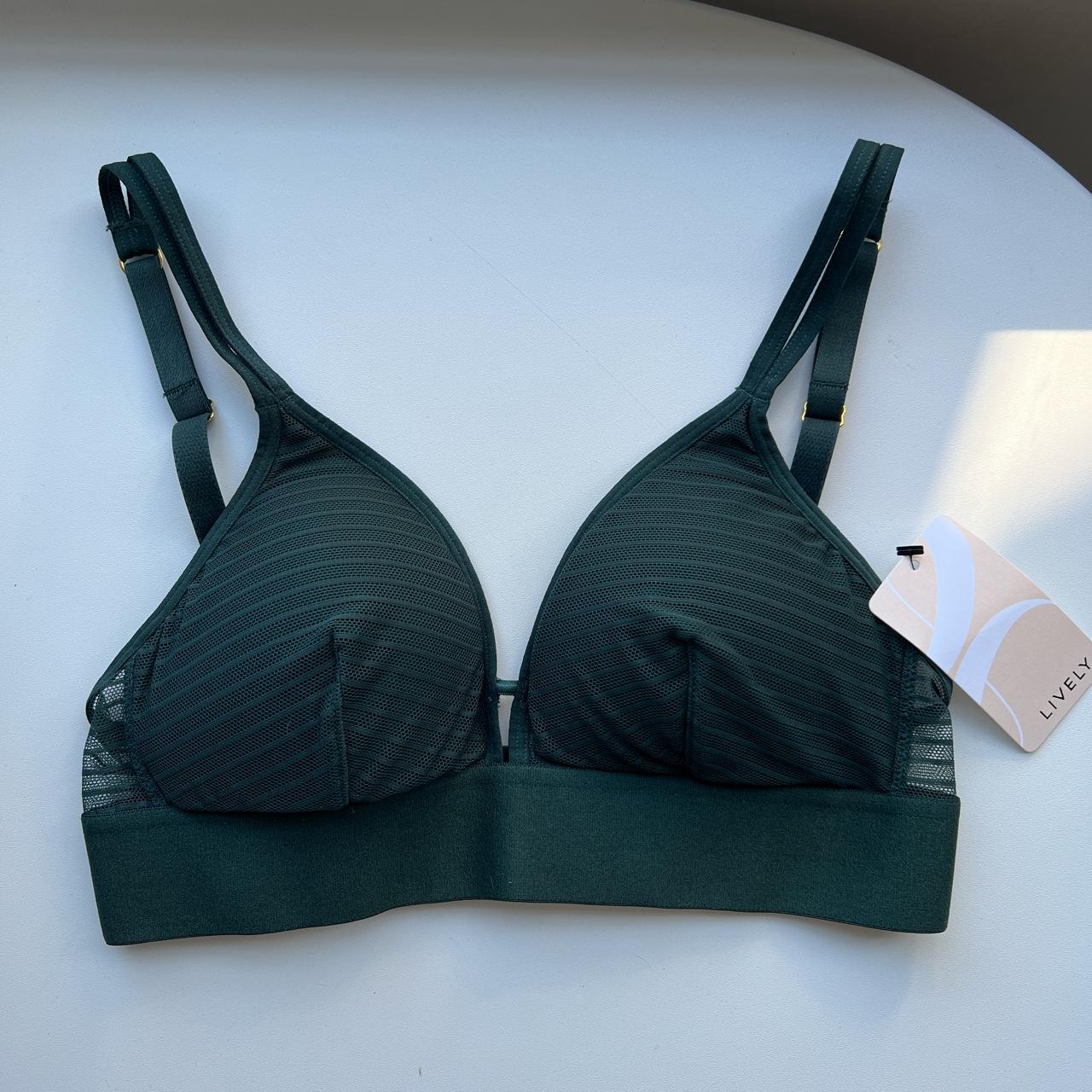 Brand new bralette Emerald green with gold... - Depop