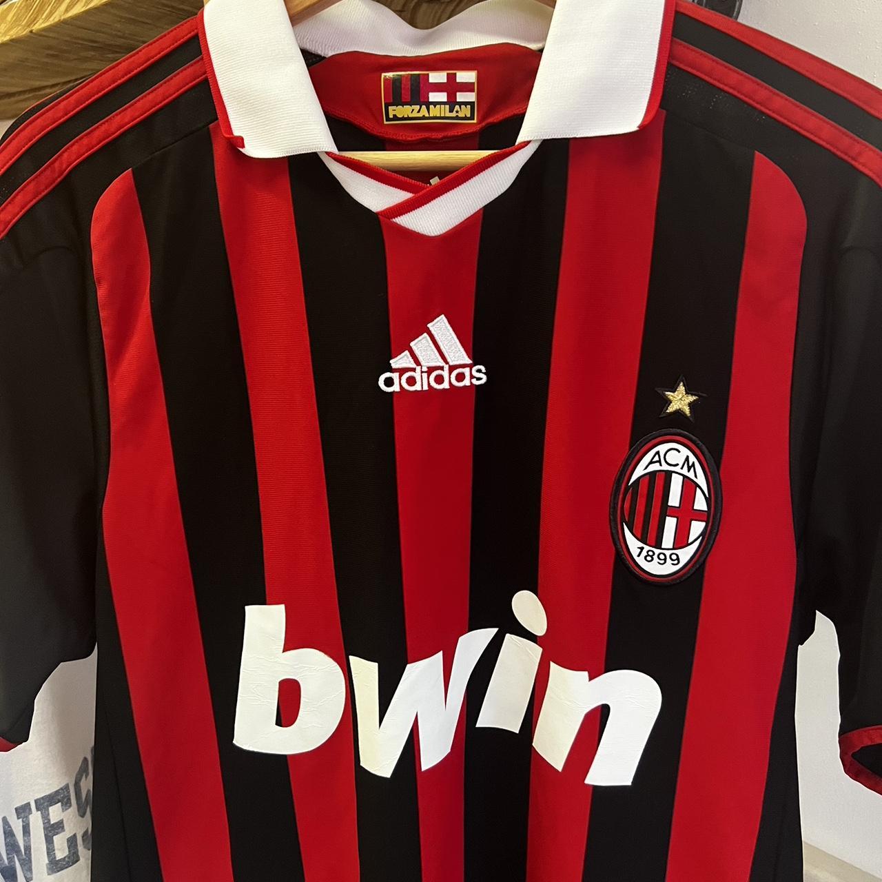 Mens Adidas 14-15 Red AC Milan Soccer Jersey Size Small - Depop