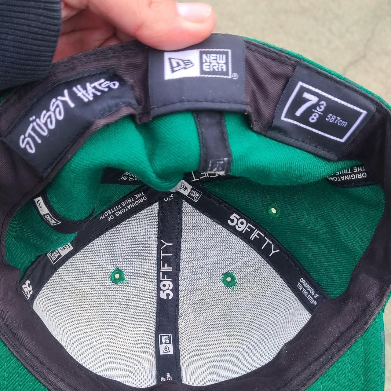 Stussy New Era Hat size 7 3/8 green - Depop