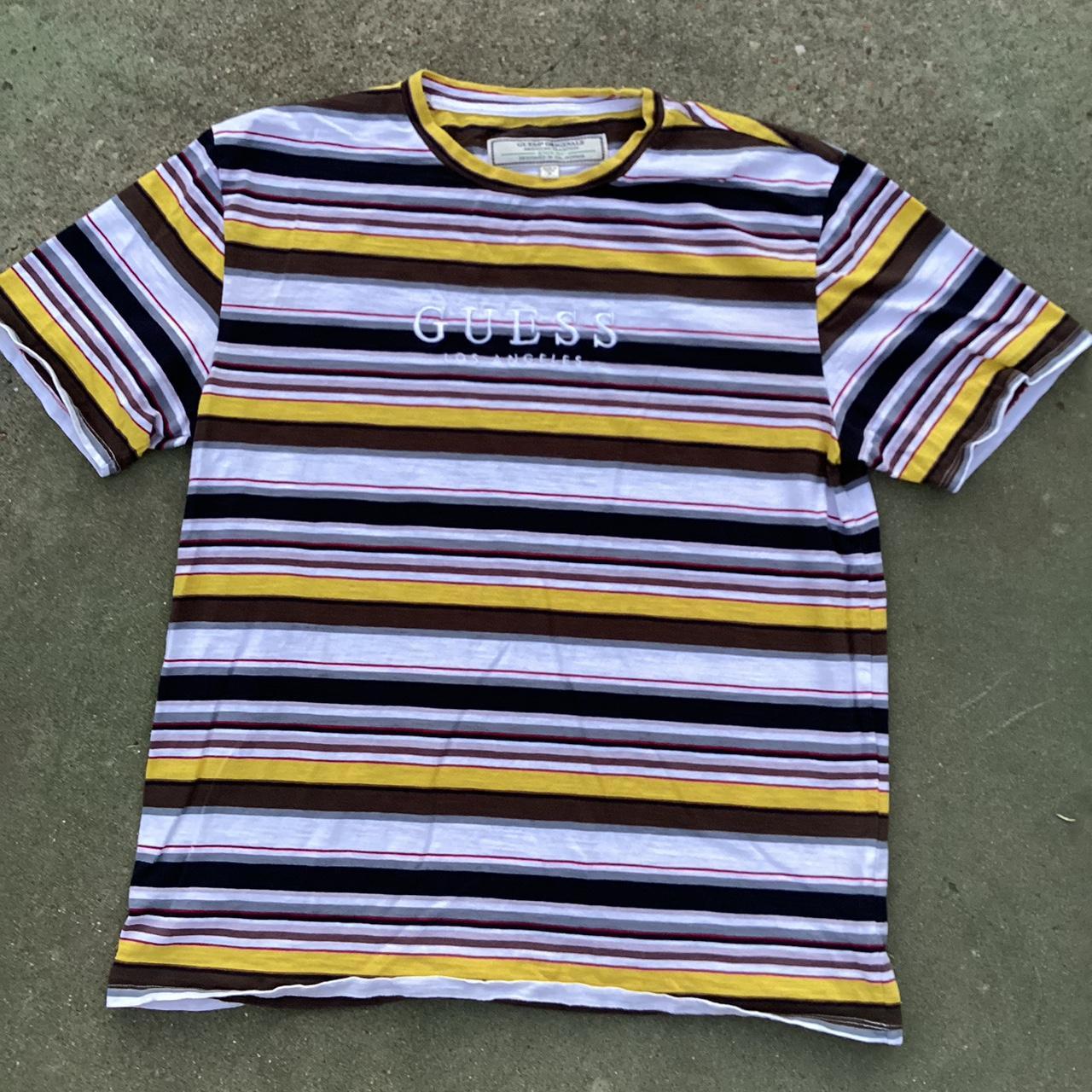 Guess yellow 2025 striped shirt