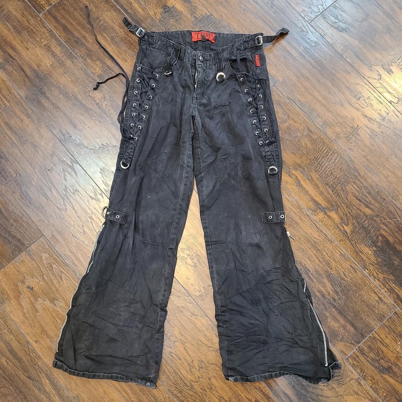 Wide PUNK RAVE Gothic bondage trousers