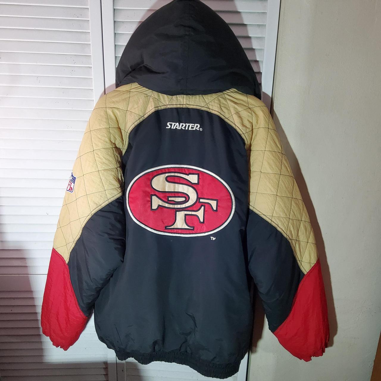 Vintage 1990s Starter NFL 49ers puffer Jacket.... - Depop