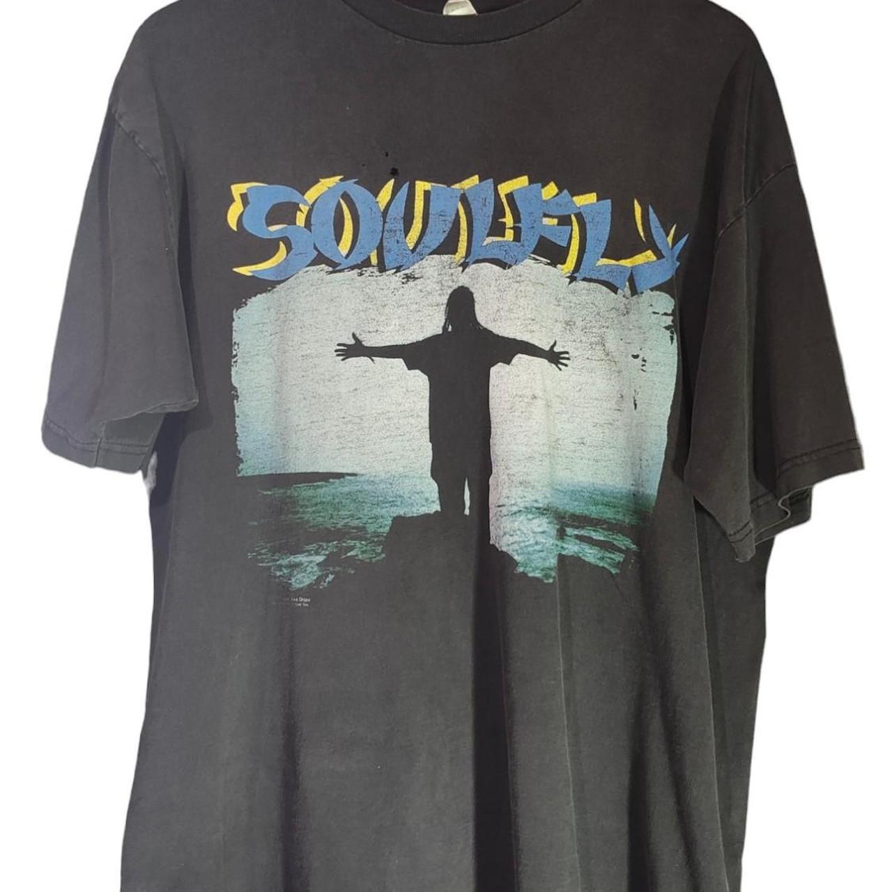 Rare vintage 1990s soulfly self titled blue grape t... - Depop