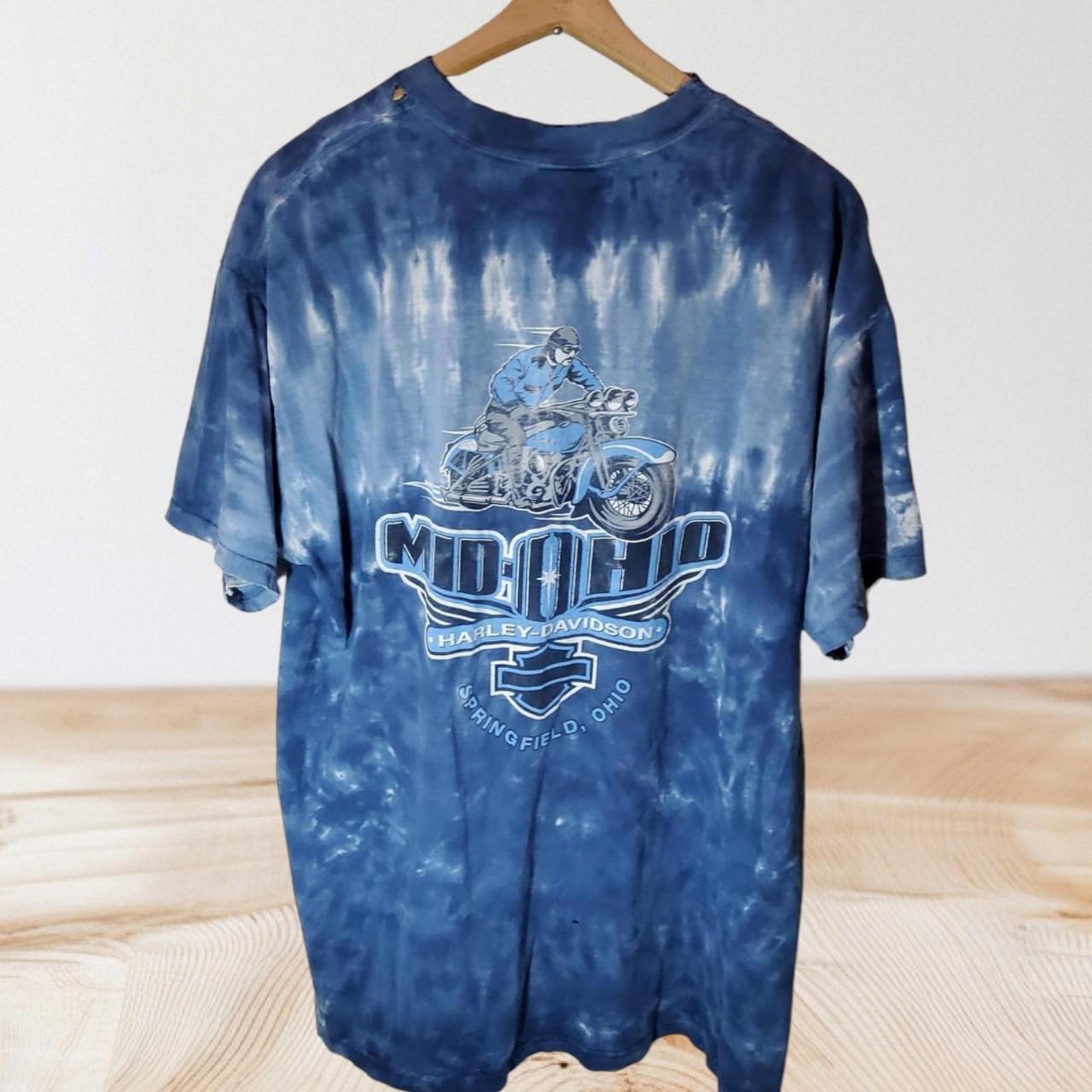 Thrashed Harley davidson tie dye t shirt. Very soft. | Depop