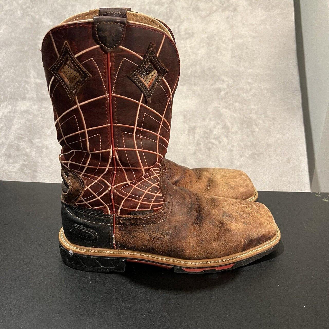 Justin Derrickman Composite Toe Work Boots Size 10