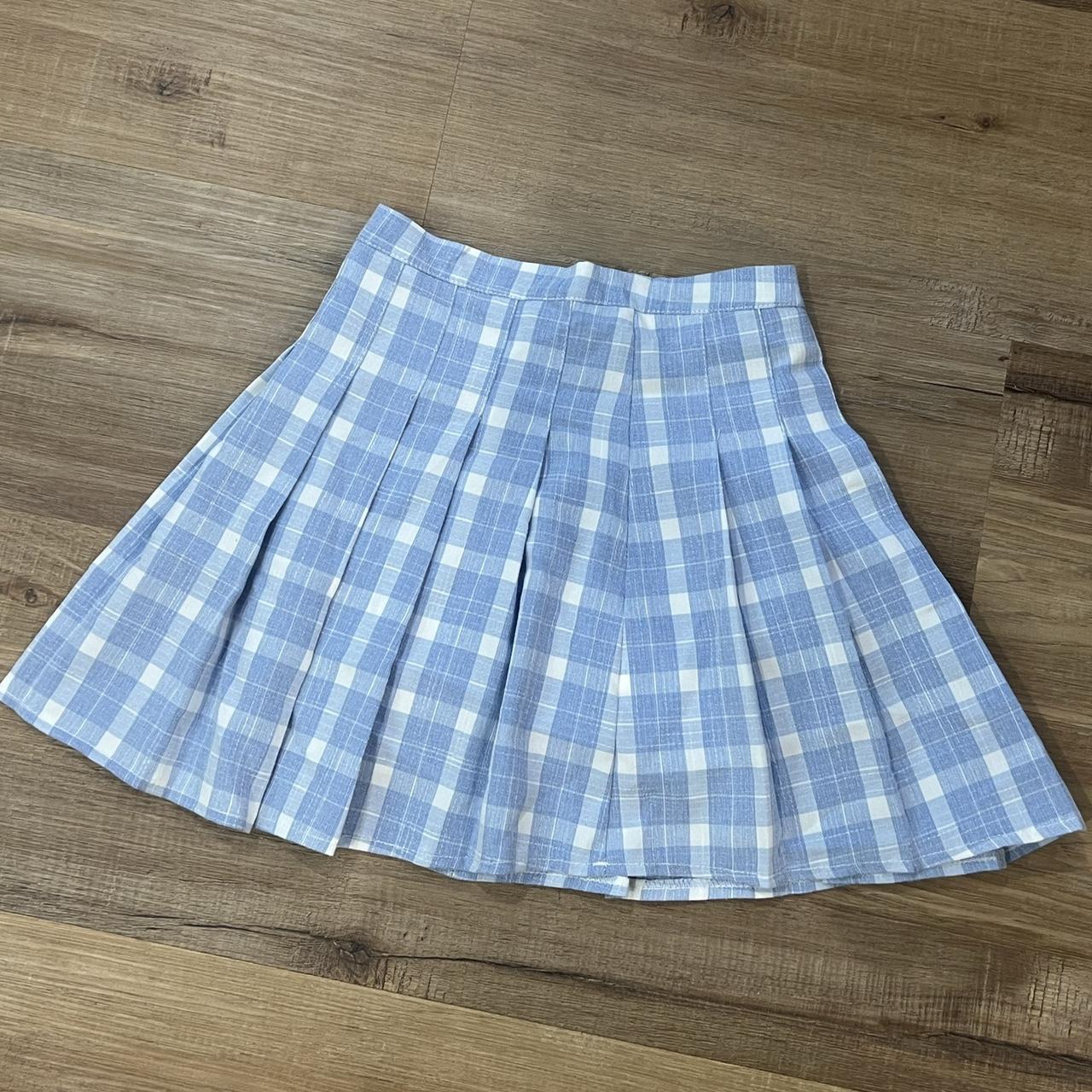 Dollskill blue plaid clearance skirt