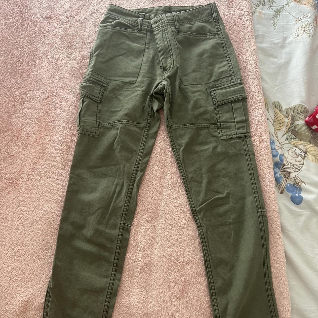 Army Green Cargos They’re a bit tight on my booty... - Depop