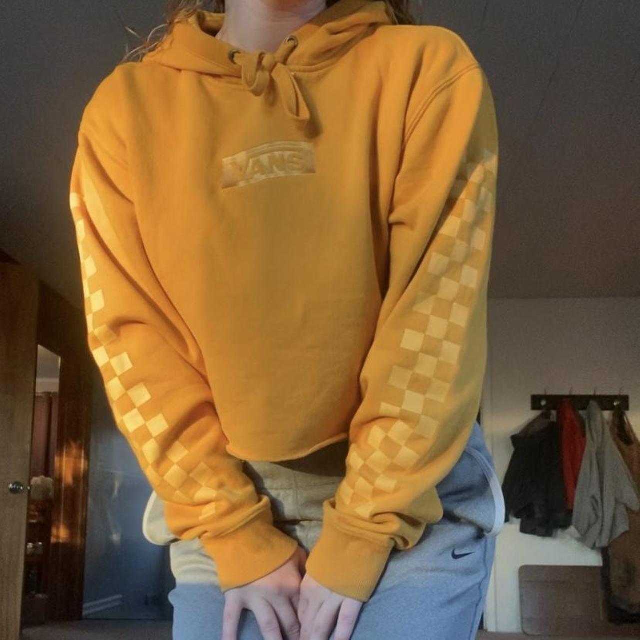 Vans checkered cheap hoodie yellow