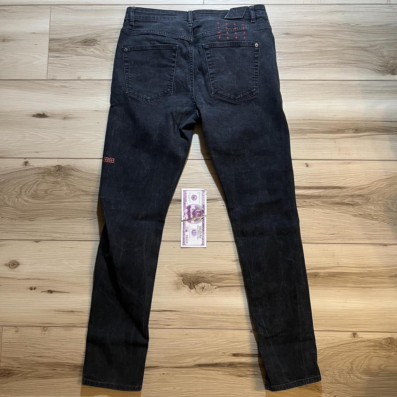 Ksubi Men's Black and Red Jeans | Depop