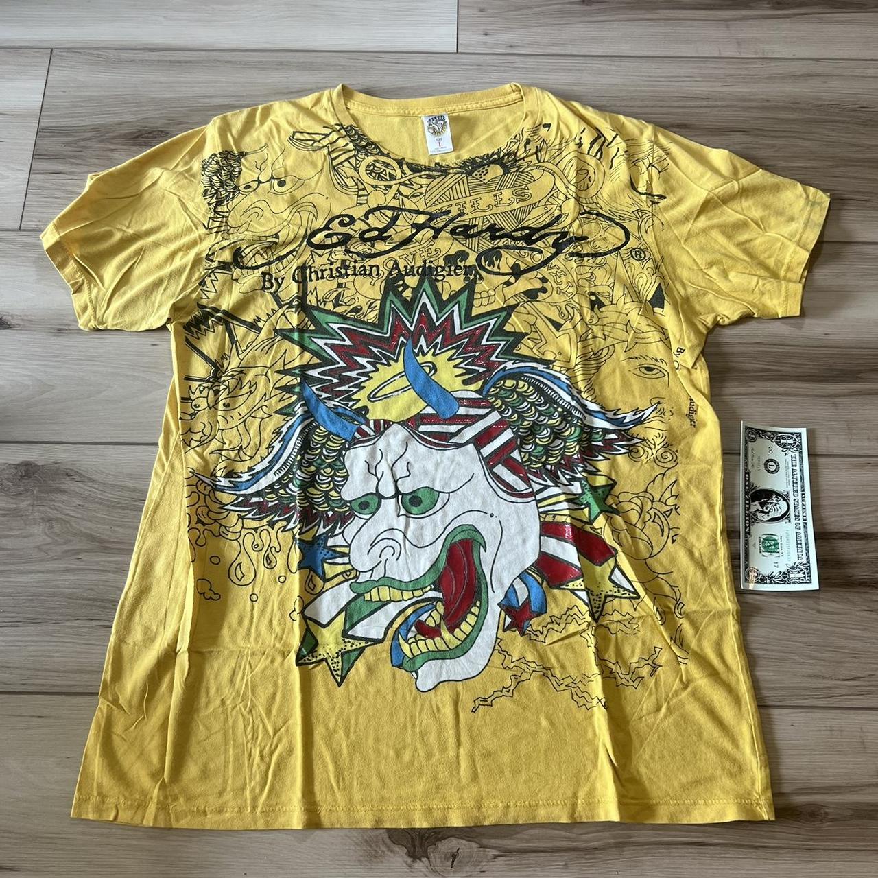 Vtg Ed Hardy Christian Audigier Mens Graphic T Shirt Depop