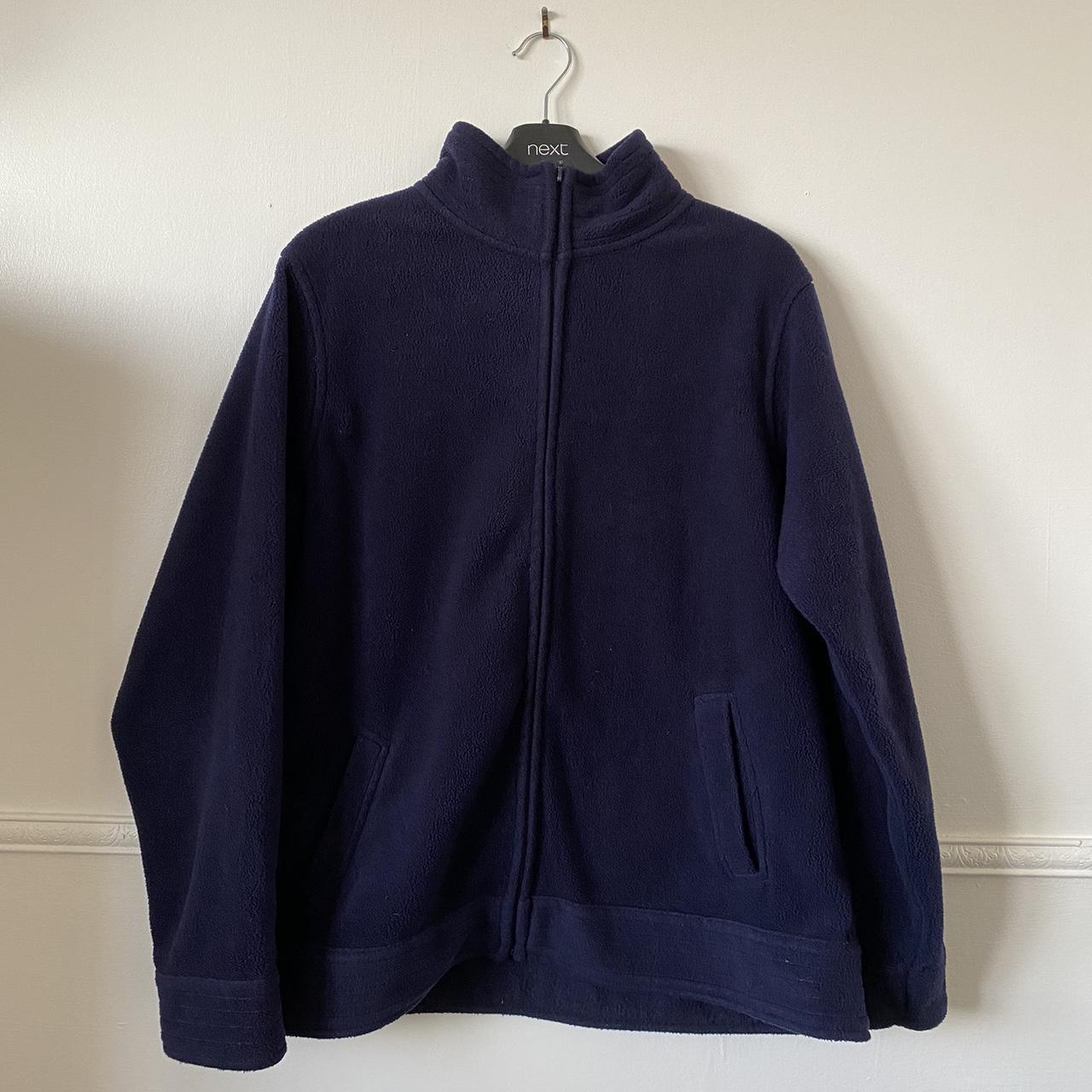 Women's Navy Coat | Depop