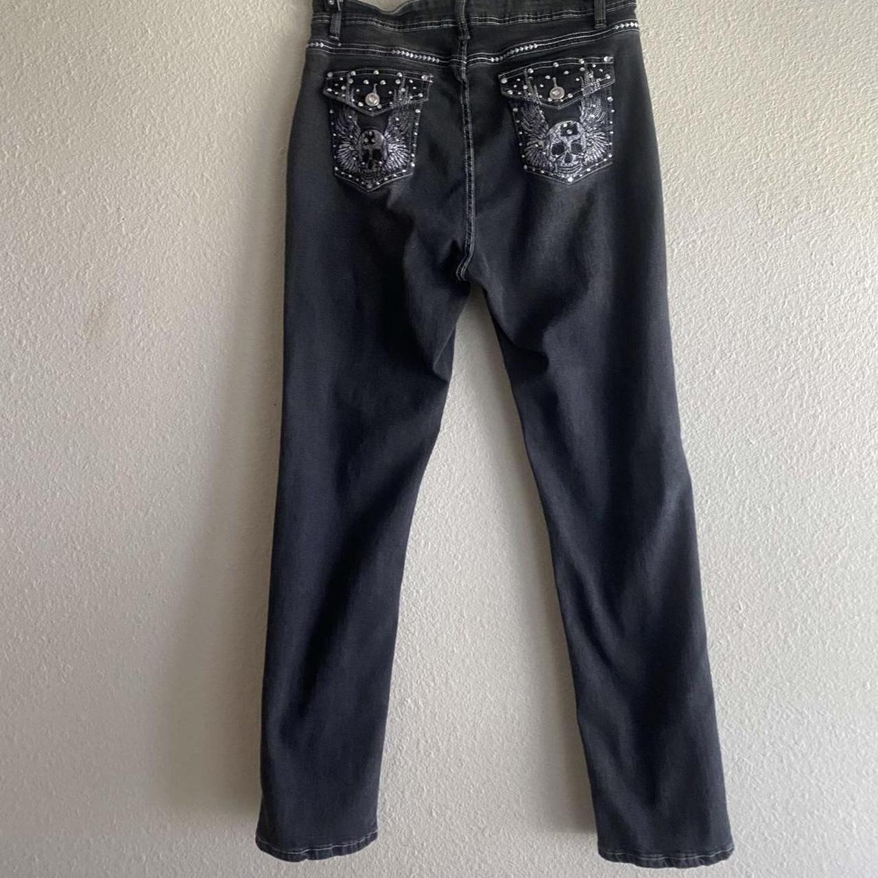 Women's Black and Grey Jeans Depop