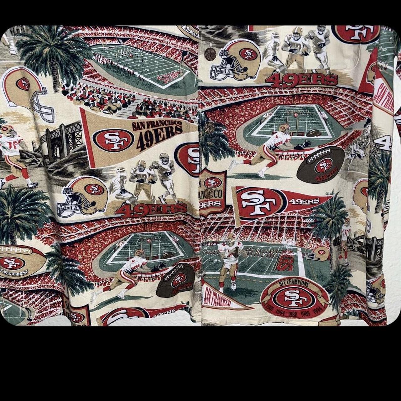 Vintage SF 49ers NFC championship hawaiian button up - Depop