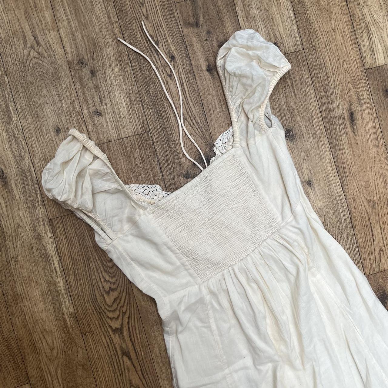 urban outfitters midi cream dress! most beautiful... - Depop