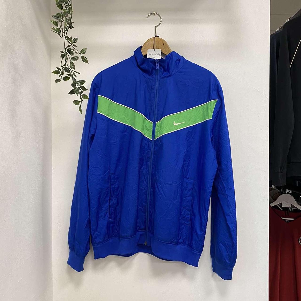 Nike Men's Green and Blue Jacket | Depop