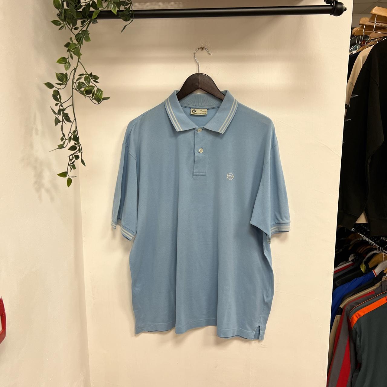 Sergio Tacchini Men's Blue Polo-shirts | Depop