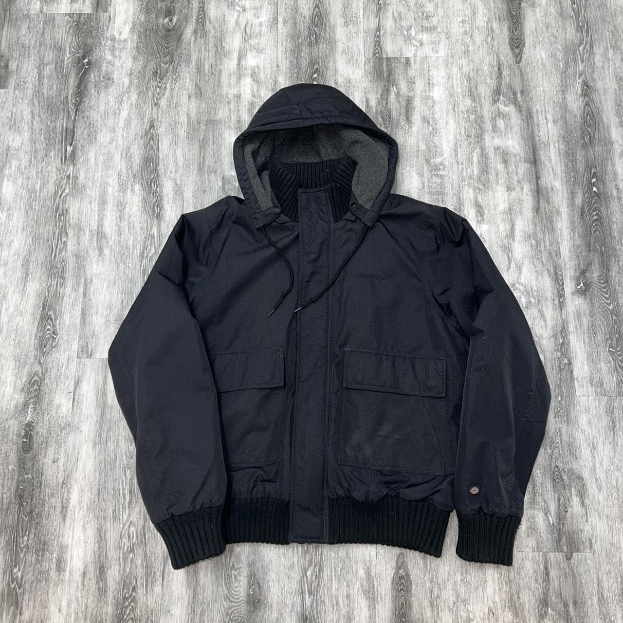 Vintage Dickies waterproof Puffer coat Black coat... - Depop