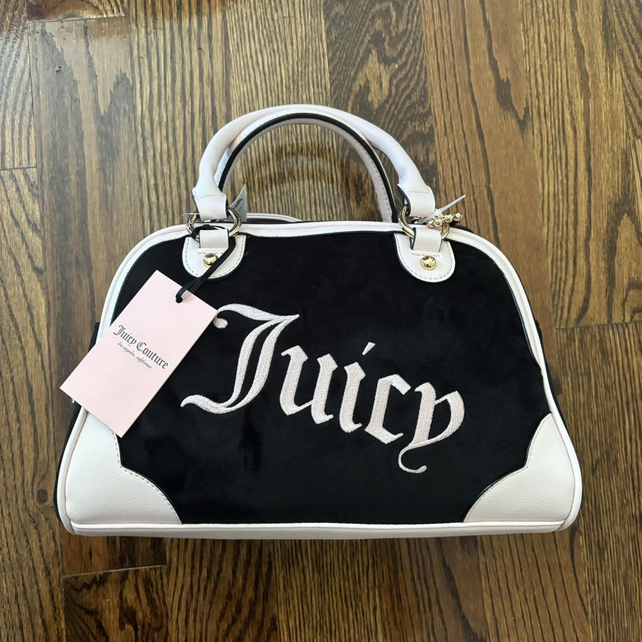 Juicy Couture Bowler Bag black and pink colors y2k... Depop
