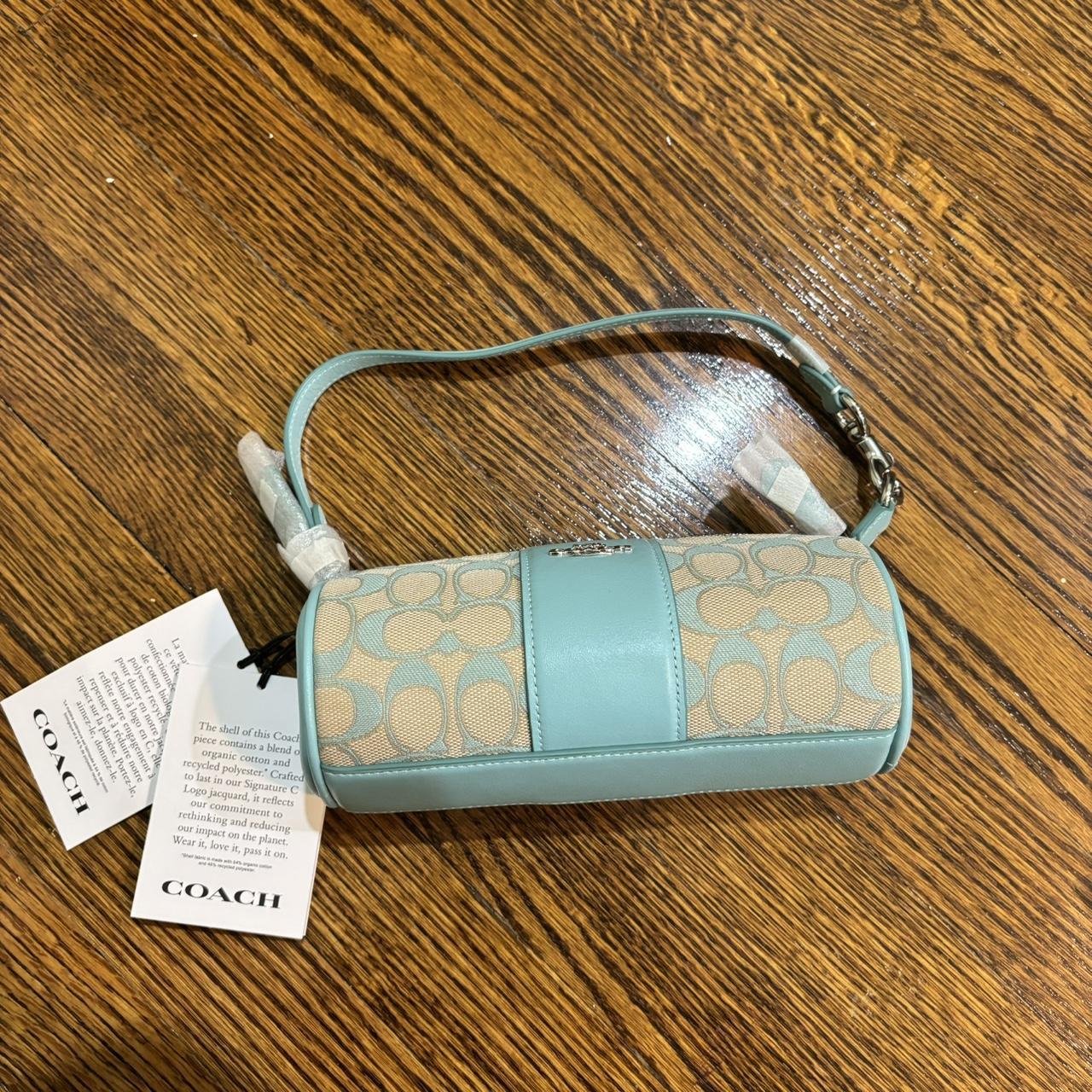 Coach turquoise purse best sale