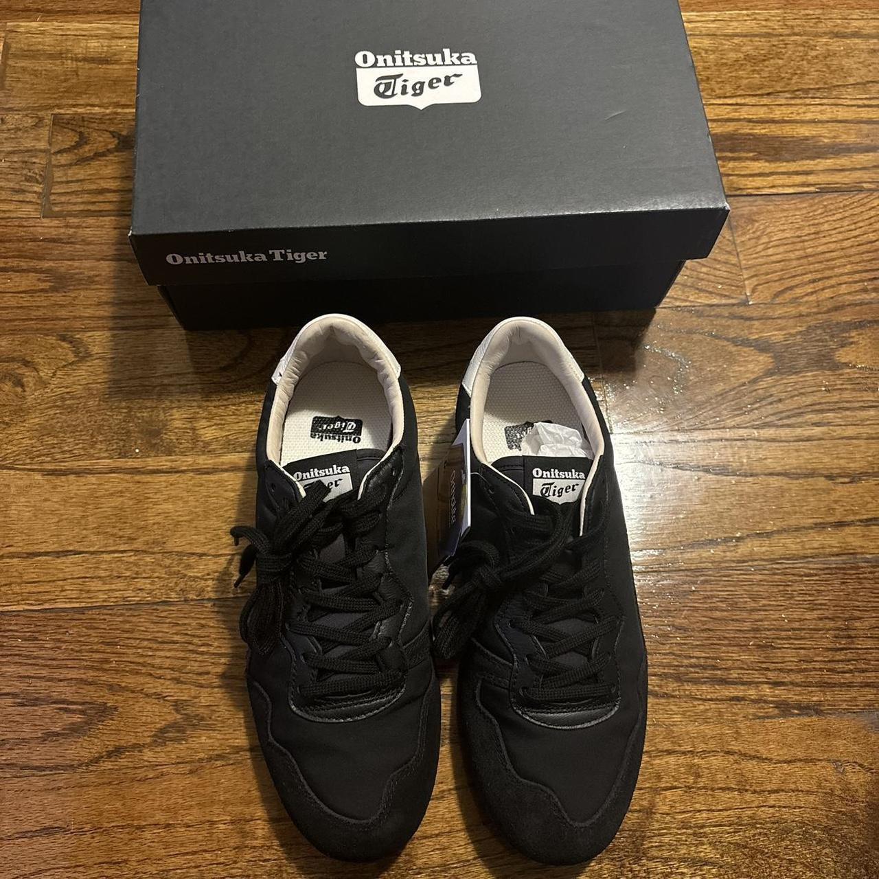 Onitsuka Tiger black sneakers Size US men's 6 1/2 | Depop