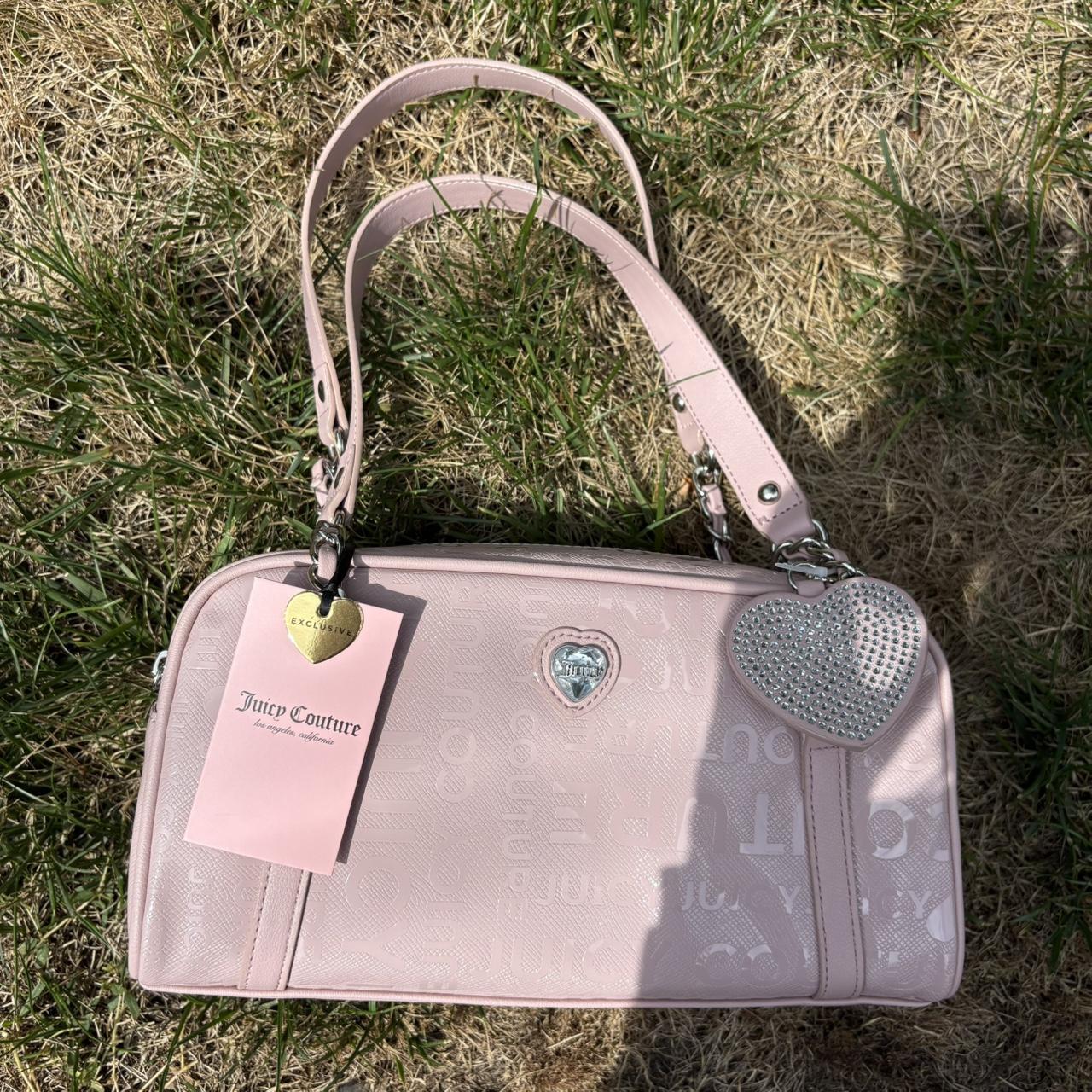 Juicy couture blue purse with heart chain y2k | Depop