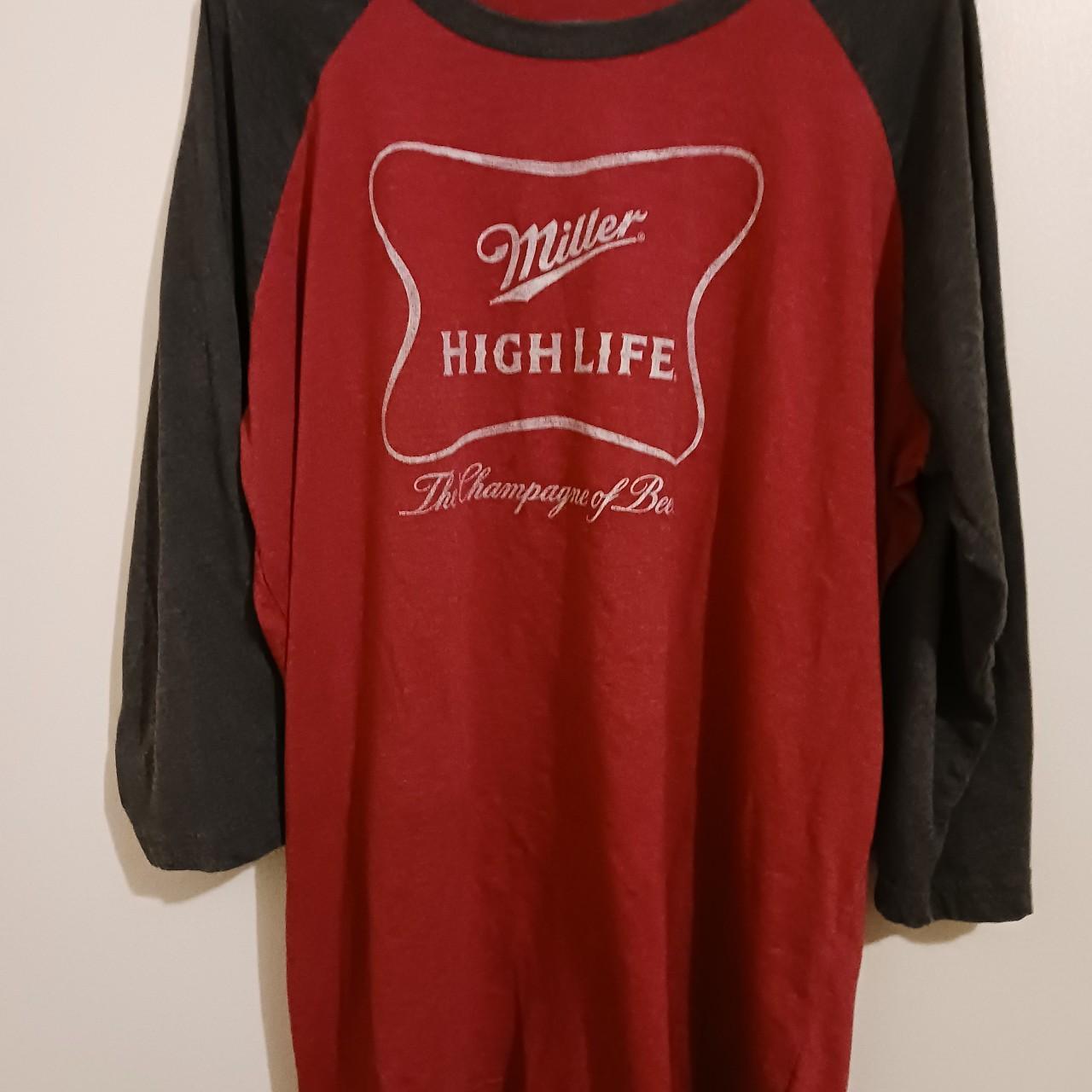 miller lite baseball tee