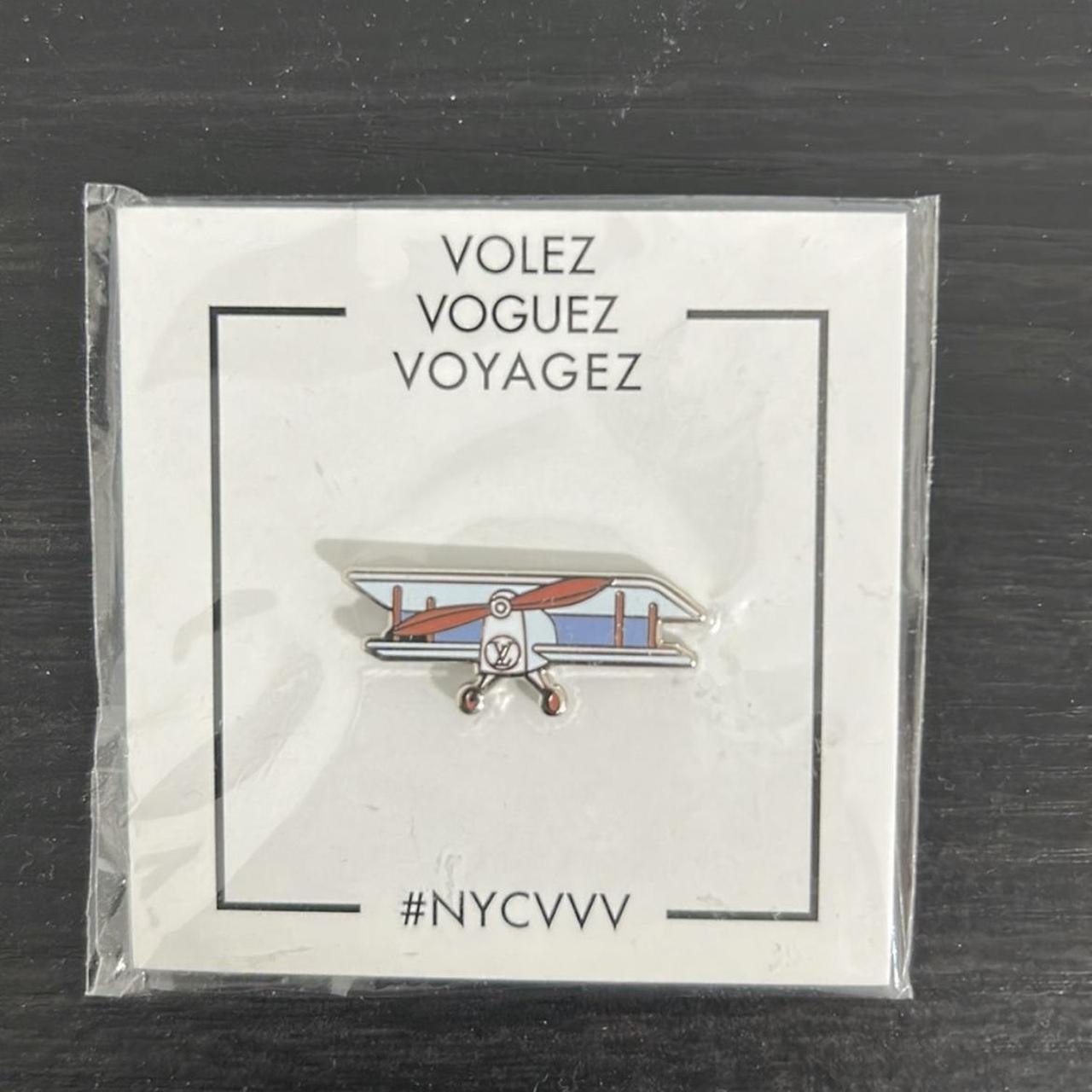 Louis Vuitton, Accessories, Louis Vuitton Volez Voguez Voyagez Airplane  Pin