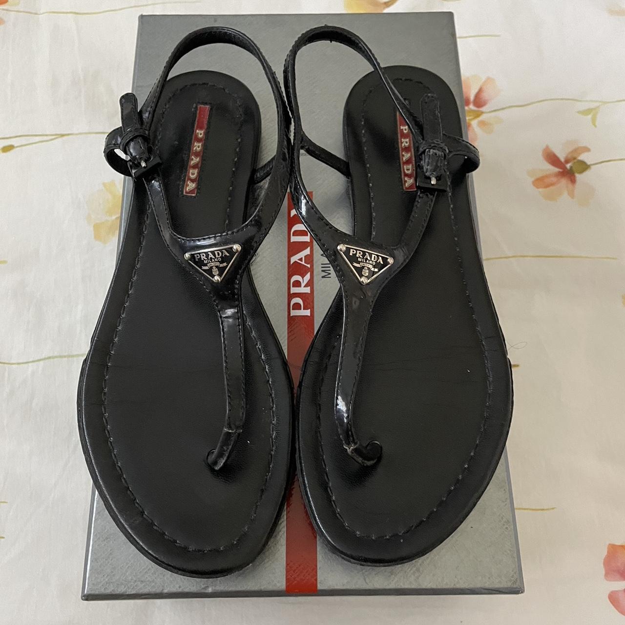 Prada sales thong sandal