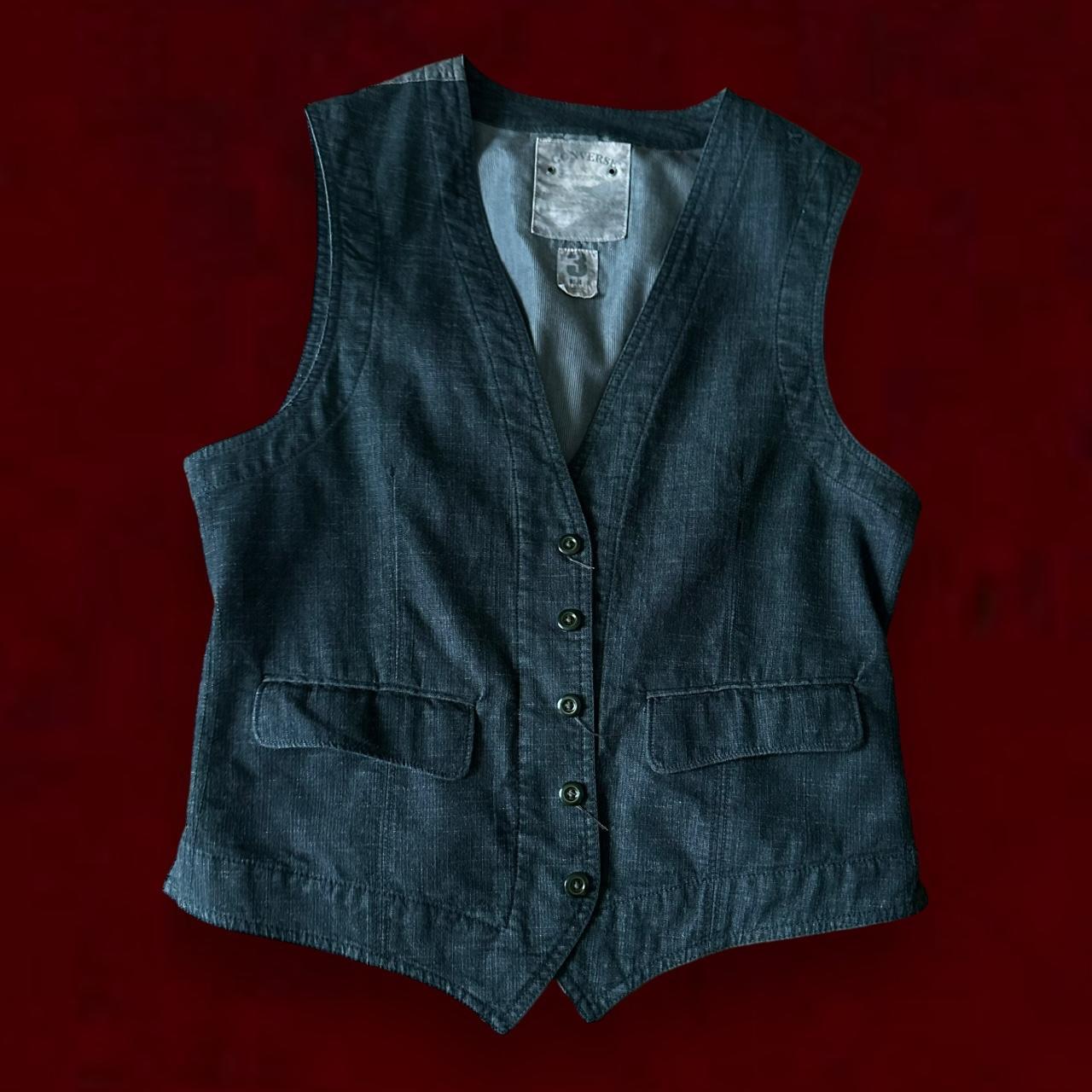 00s Vintage grey Converse Vest 🌟 Size: M Awesome... - Depop