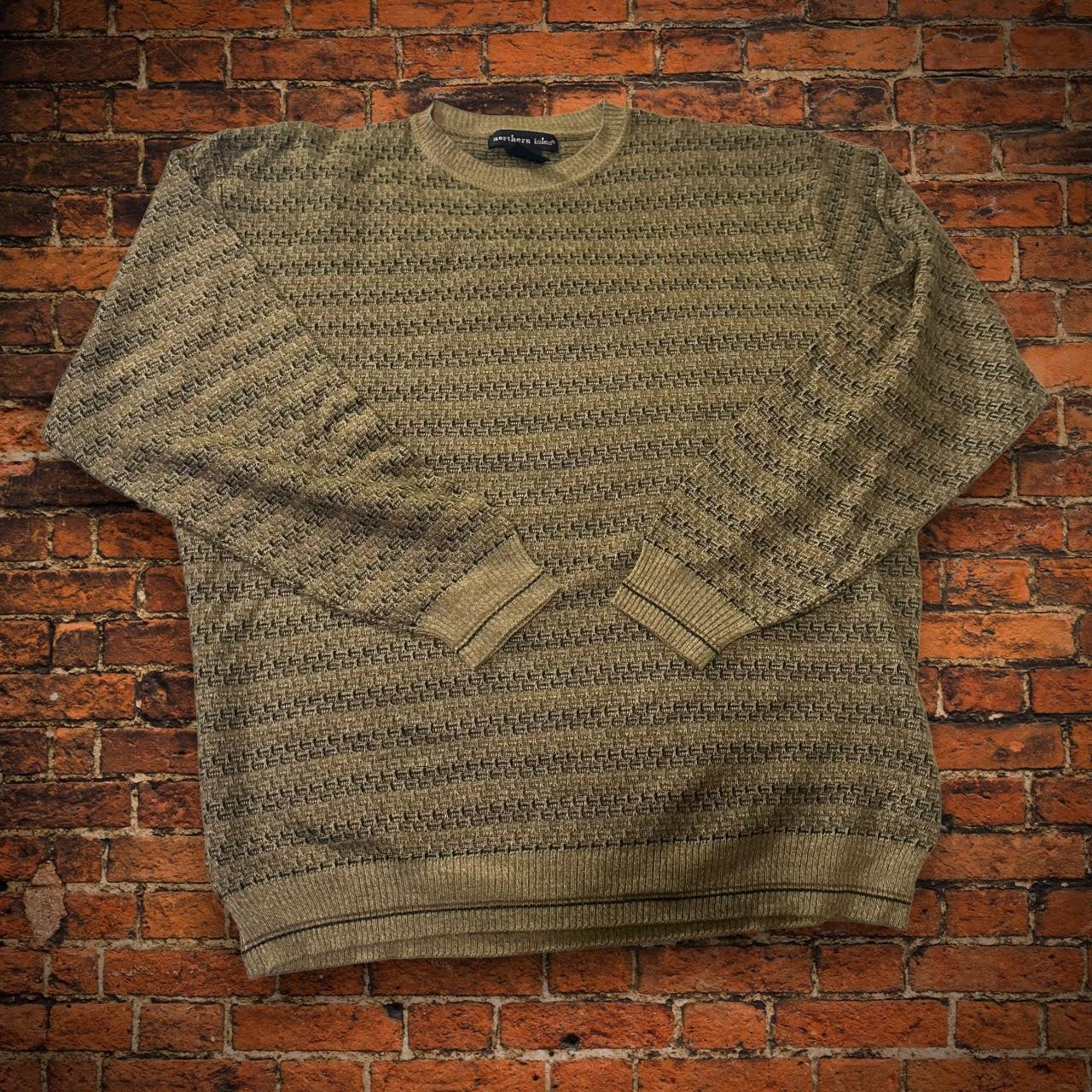 Green and khaki crewneck sweater 🌟 Size: xl (see... - Depop
