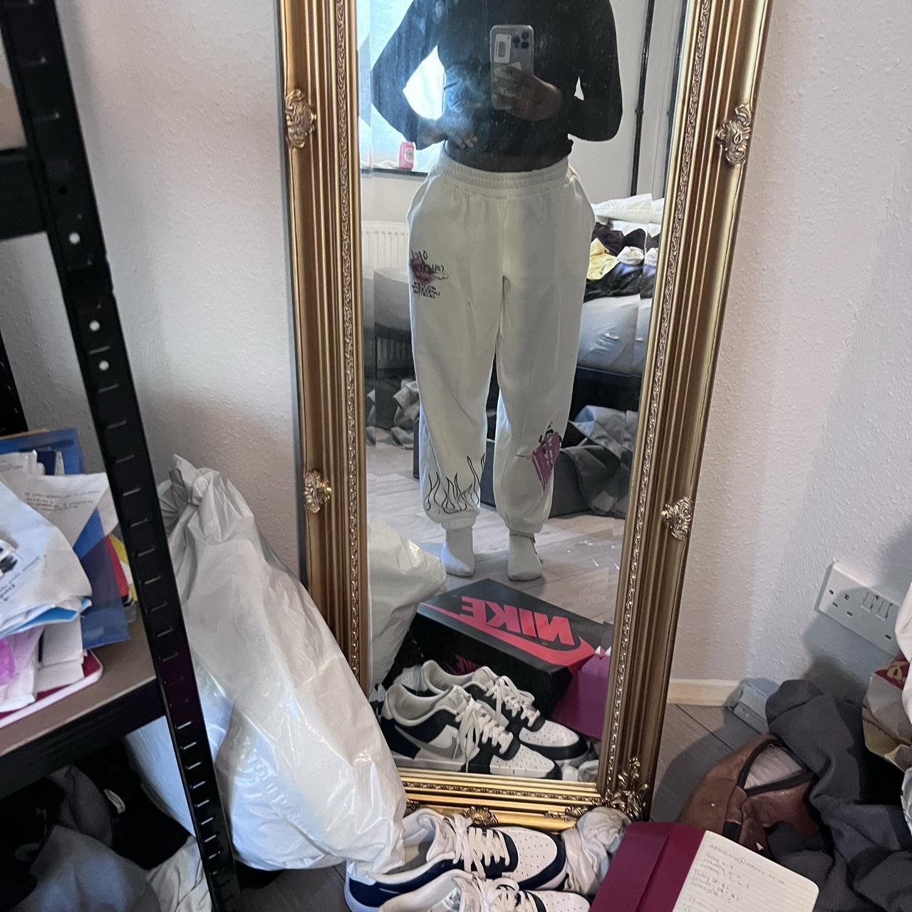 boohooman white joggers