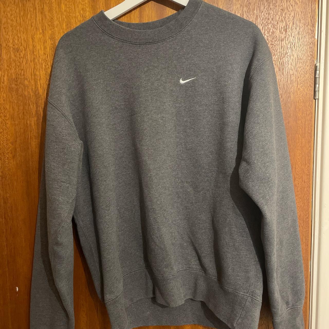 NIKE NRG PREMIUM ESSENTIAL SWEATSHIRT - CHARCOAL... - Depop