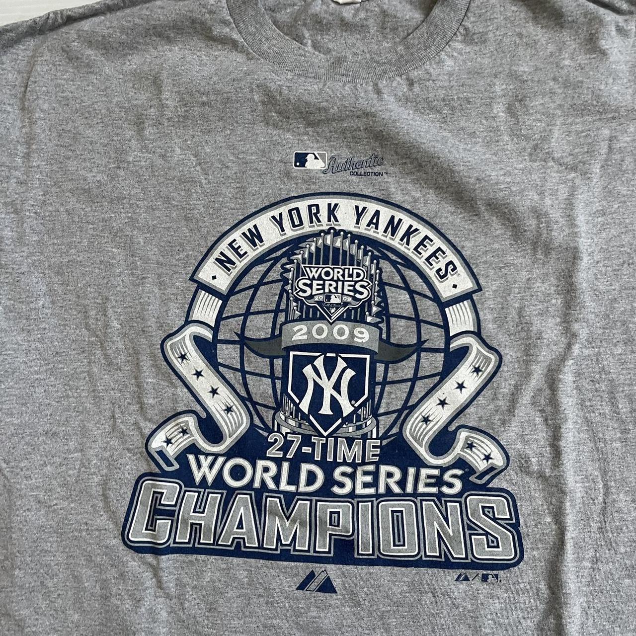 Y2K 2009 Yankees World Series champions shirt Size - Depop