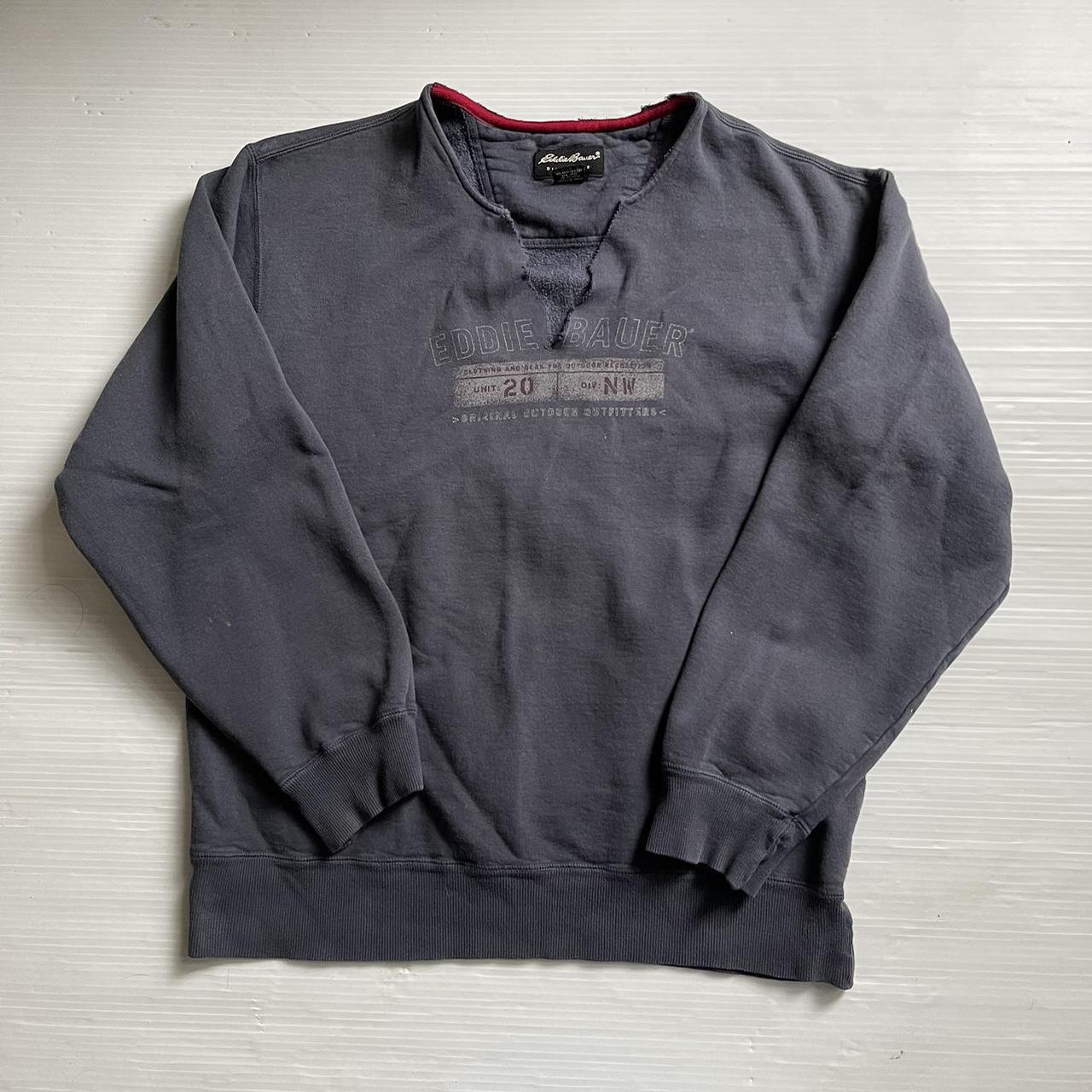Eddie Bauer Men's Grey Sweatshirt Depop
