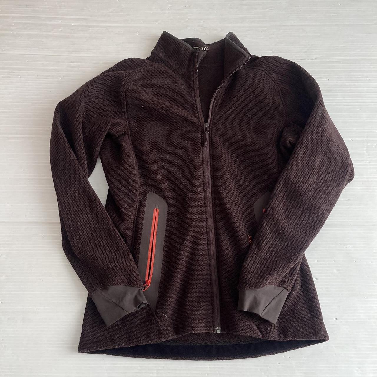 Women’s Arcteryx Fleece Full Zip Jacket Brown... Depop