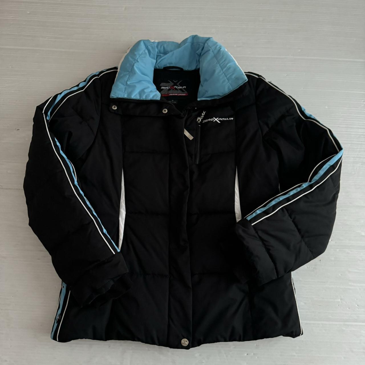 Vintage zero xposur full zip down jacket black... - Depop