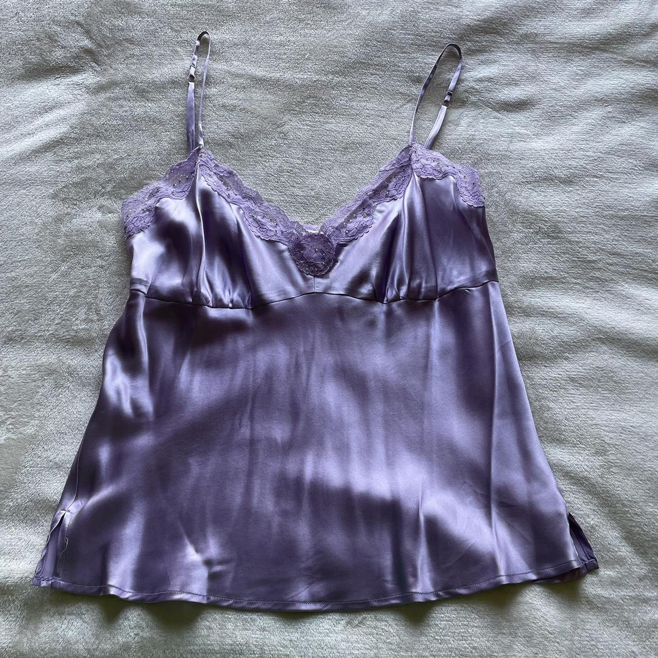 purple silk cami fairy cami size medium minor... - Depop