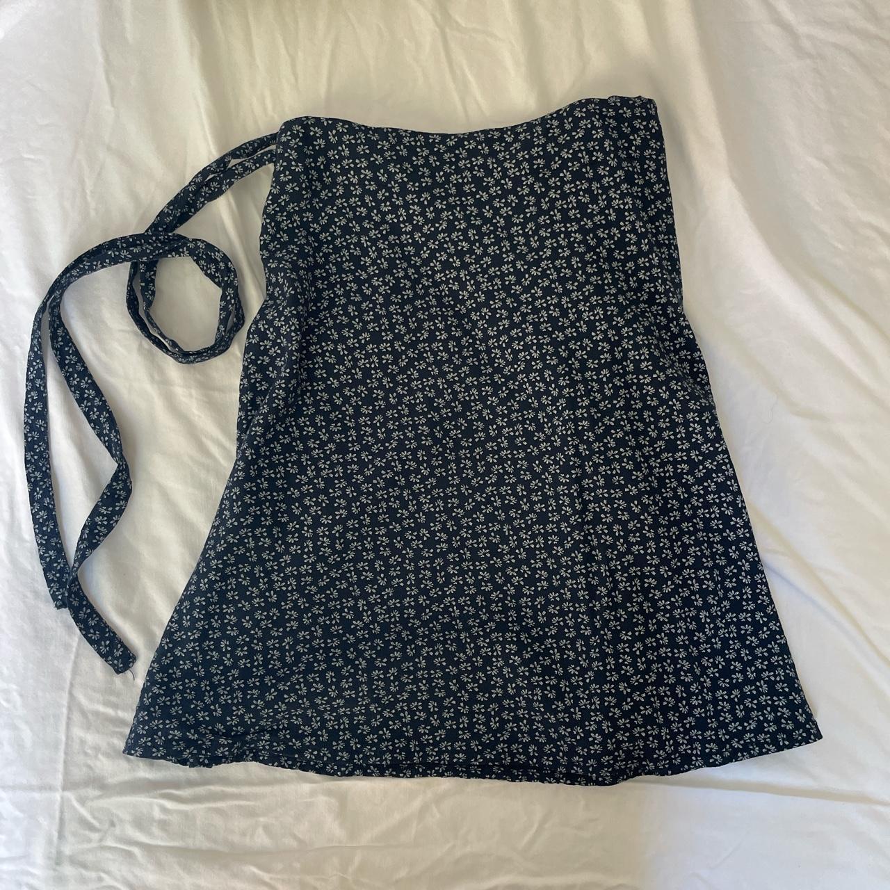 Brandy Melville Floral Wrap Tie Skirt Depop