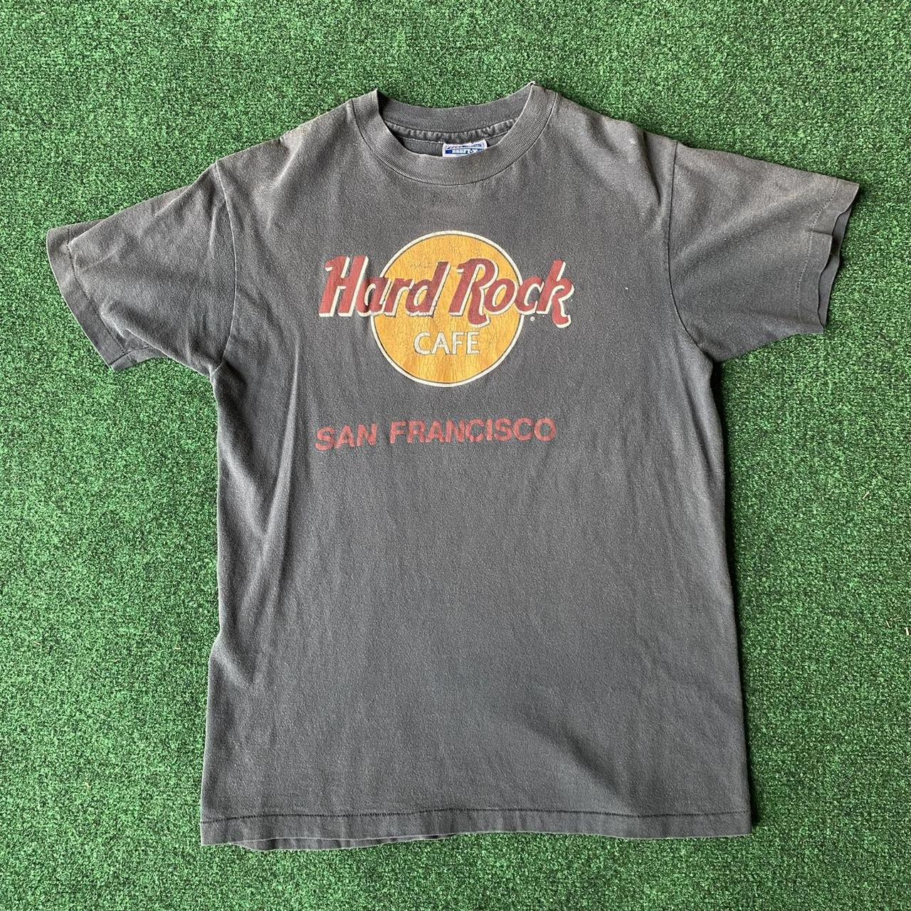 Hard Rock Cafe Mens Grey T Shirt Depop