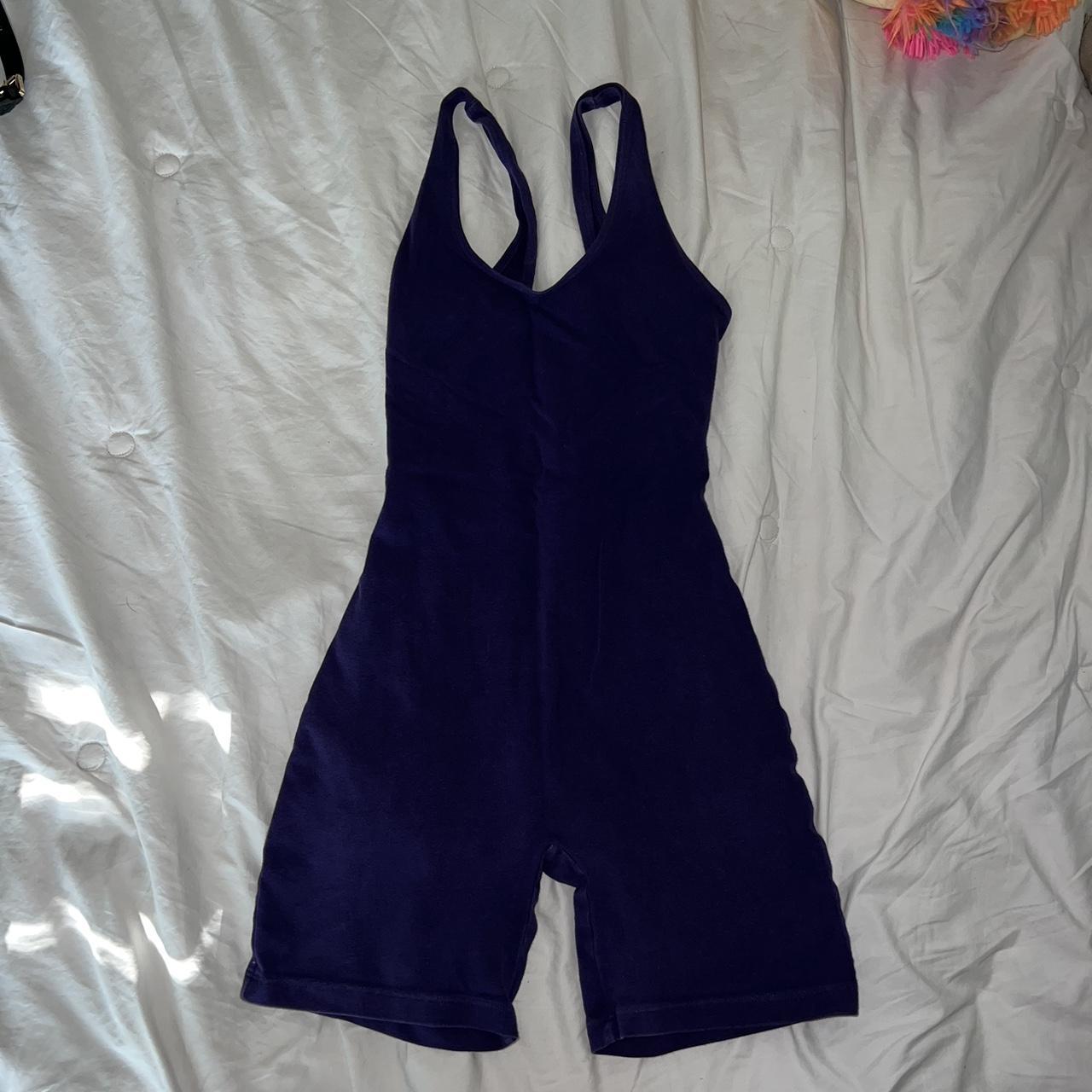 Los Angeles Apparel body suit Purple Worn once still... - Depop