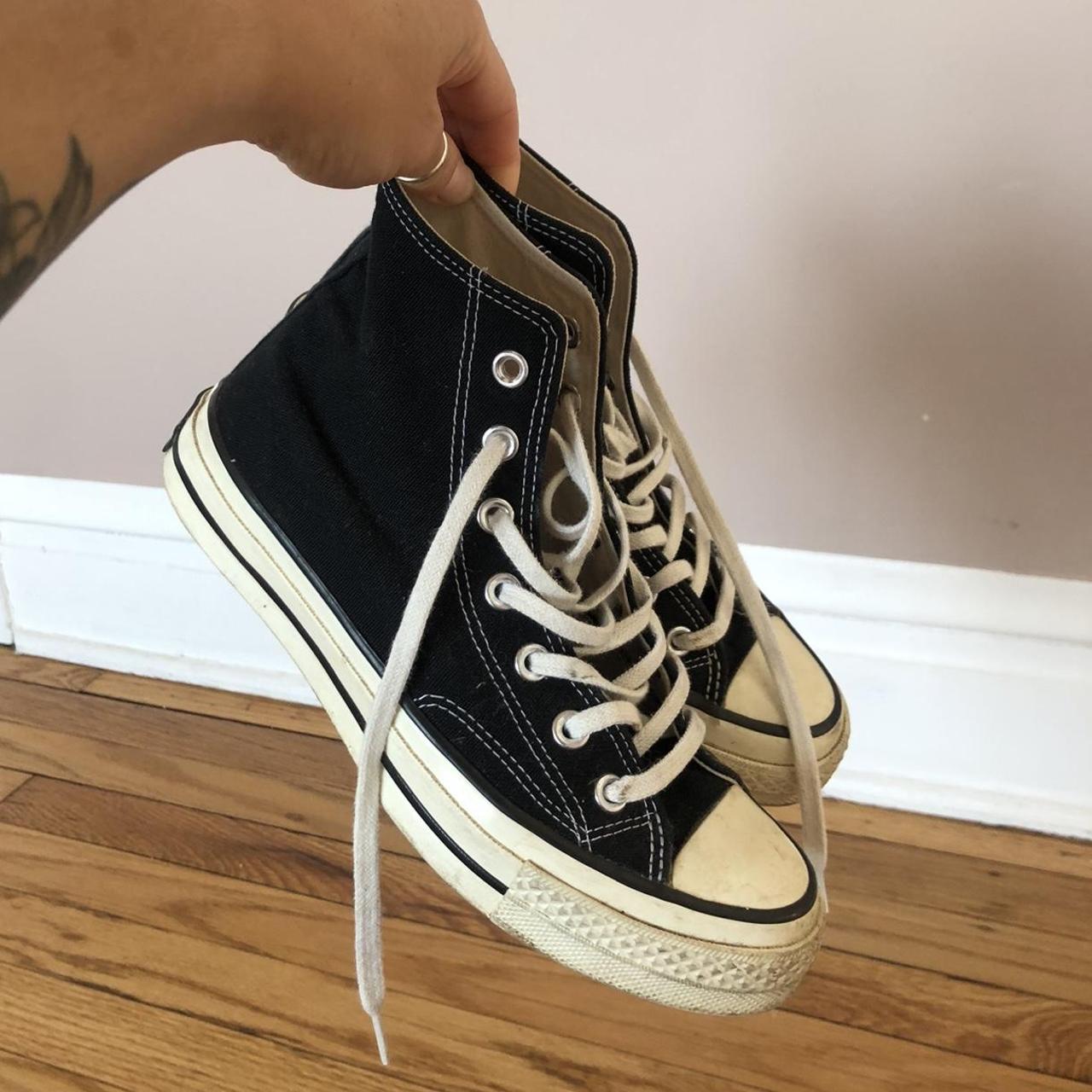 Converse Women's Black Trainers | Depop