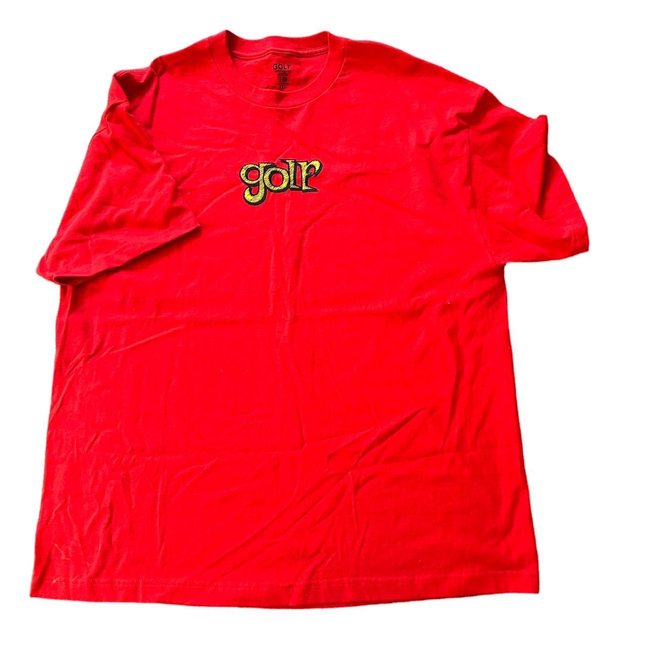 Golf Wang oversized graphic wonder tee in red. Worn...