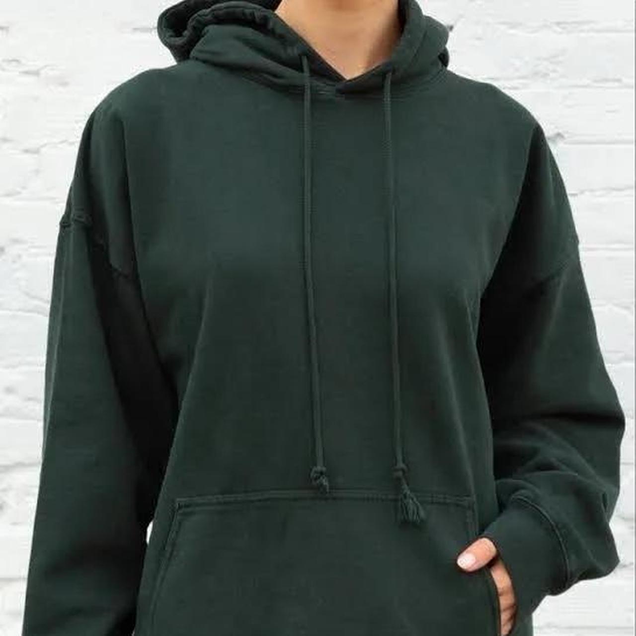 brandy melville green christy hoodie worn once Depop