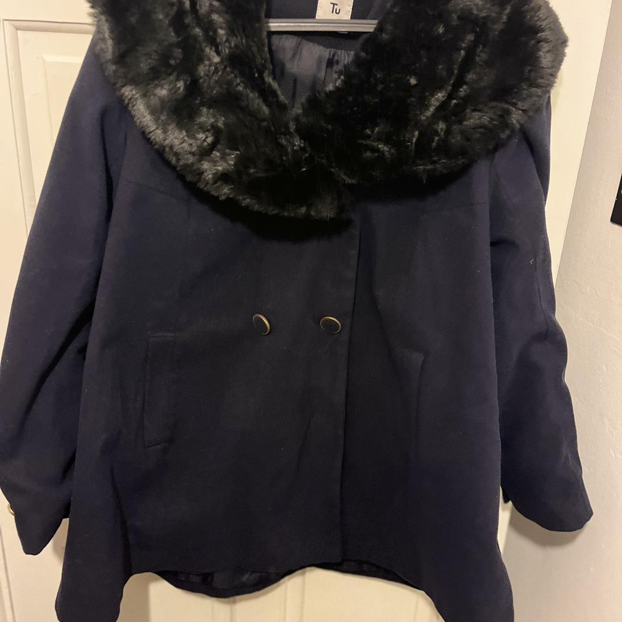 Sainsbury's TU Women's Navy Coat | Depop